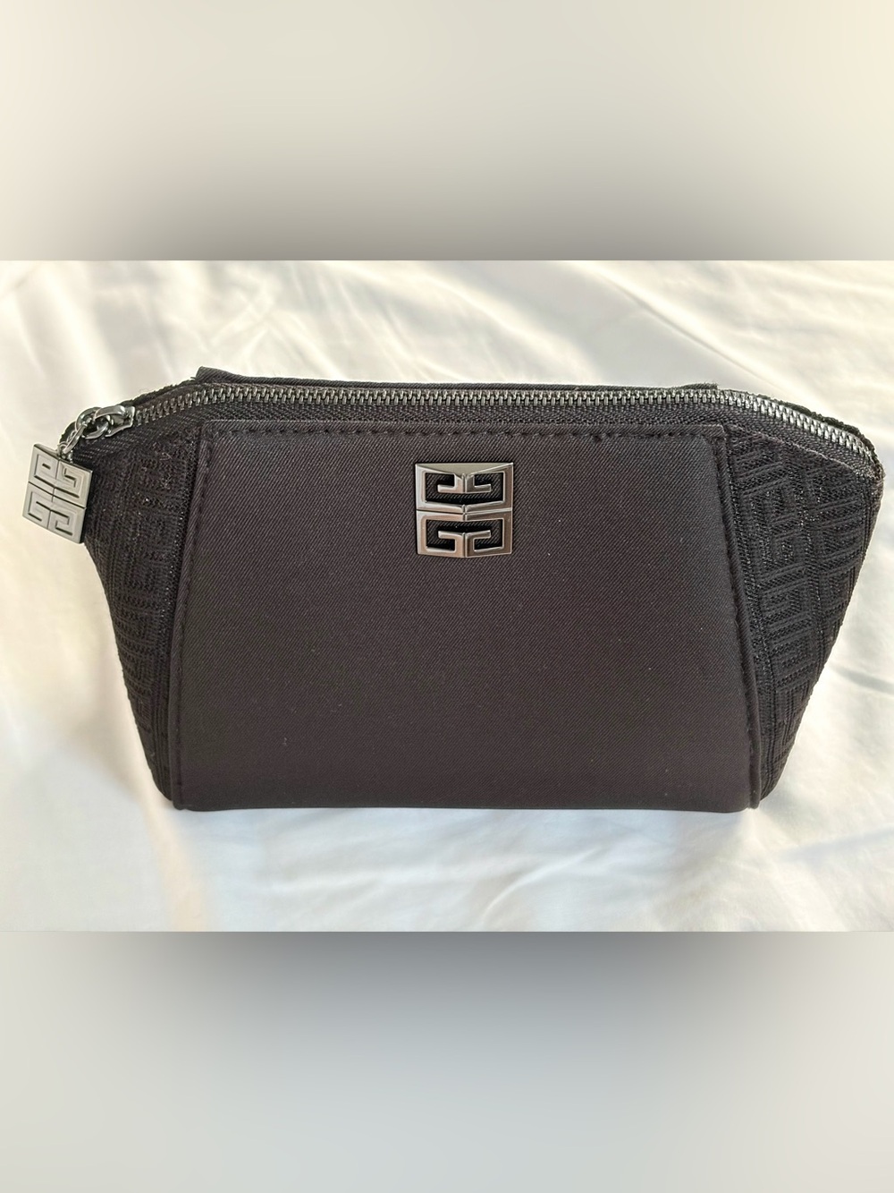 Givenchy Black Logo Zip Pouch